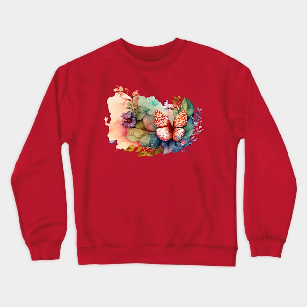 Retro Butterflies 3.0 Crewneck Sweatshirt by CreativeDesignsx